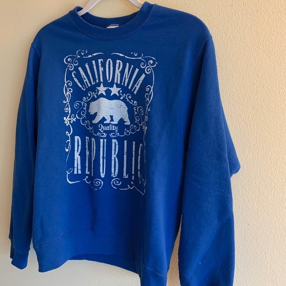 Royal Blue California Crewneck Sweater - Picture 2 of 3